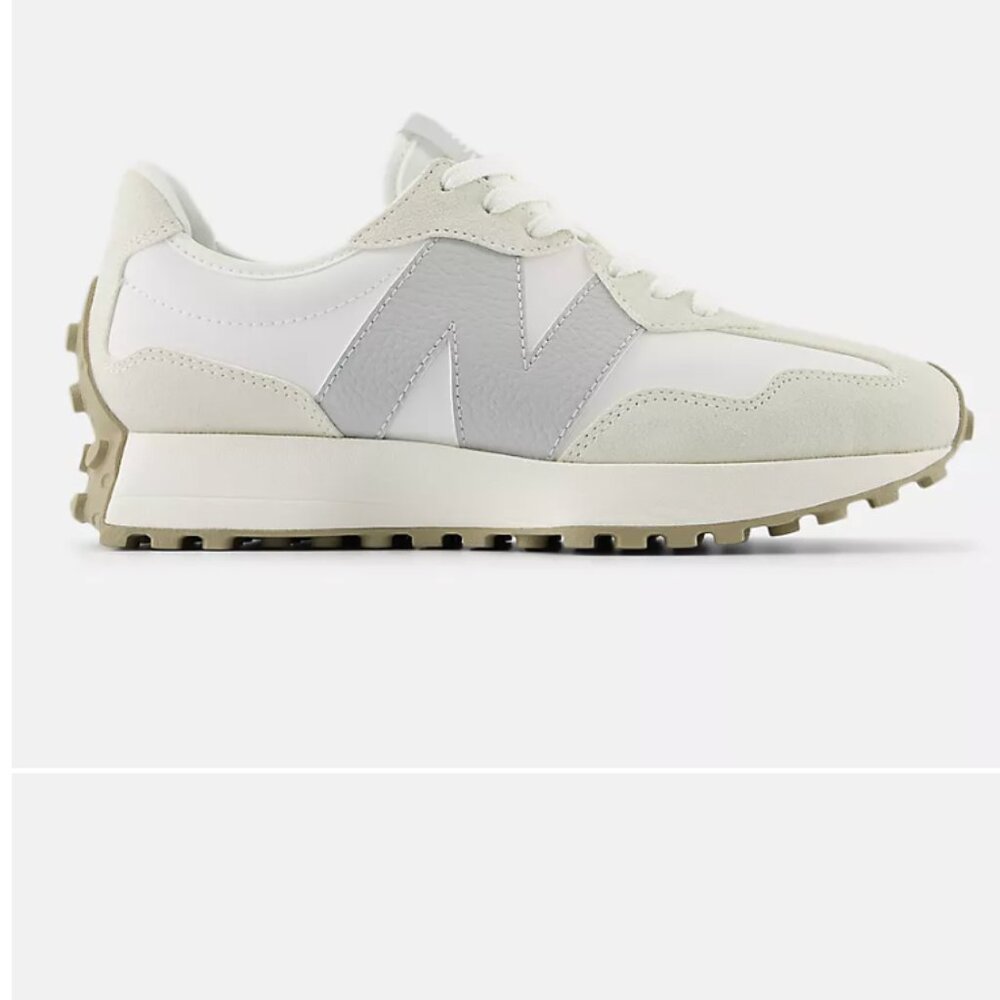 New Balance 327Women Sneakers Shoes Leather Sea Salt Brighton Grey various sizes - Picture 12 of 13